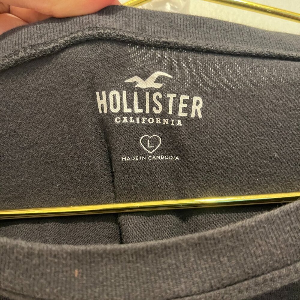 Hollister Black Cropped Top Size Large - Picture 3 of 4